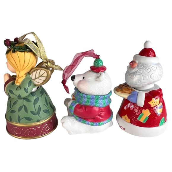 Hallmark Keepsake Christmas Ornament Set Sweet Tooth Treats Santa Angel Bear - Picture 5 of 7